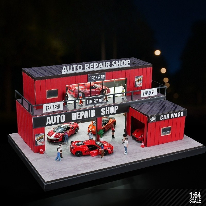 Photography Lighting Simulation - 1:64 Simulasi Garasi Kontainer Multi-lapis Miniatur