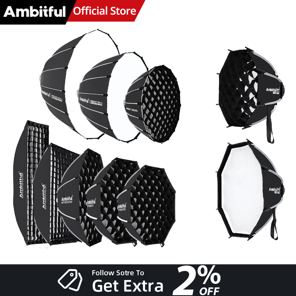 Photography Lighting Box - AMBITFUL Seri Q3/Q7/Q9 Softbox Lepas Pasang