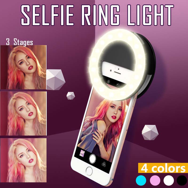 Photography Lighting Studio - Lampu Cincin Swafoto LED Mode Penyesuaian