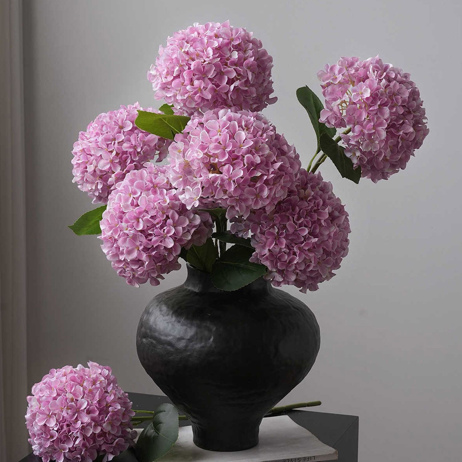 Photography Lighting Simulation - 1 buah bunga hydrangea simulasi mewah