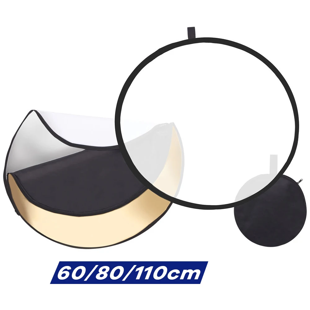 Photography Lighting Box - 60/80/110cm 5-in-1 Diska reflektor bundar dapat