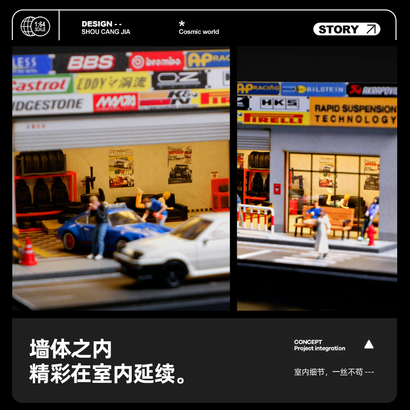Diorama Garasi Jepang Skala 1: - Photography Lighting Simulation ulasan dan harga