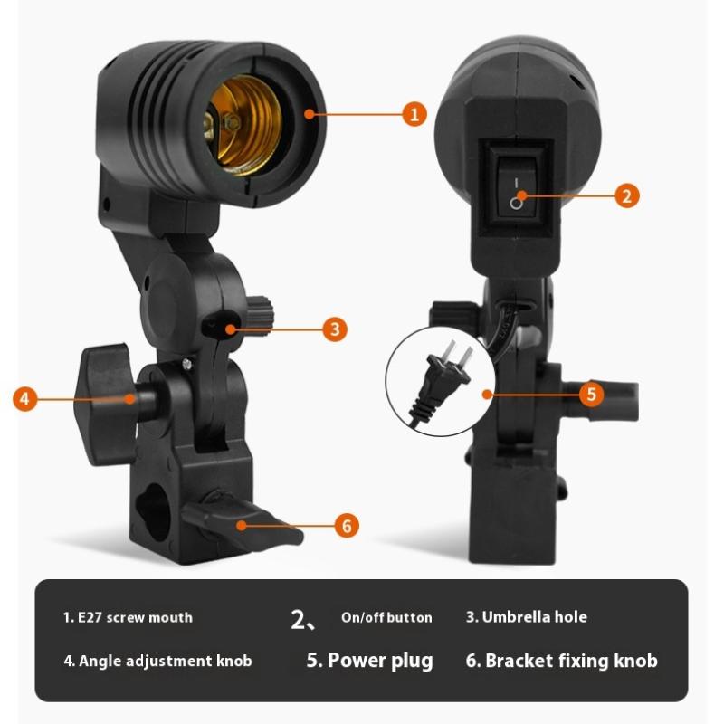 Kabel Hitam 1.8M Soket E27 Sof - Photography Lighting Tools ulasan dan harga