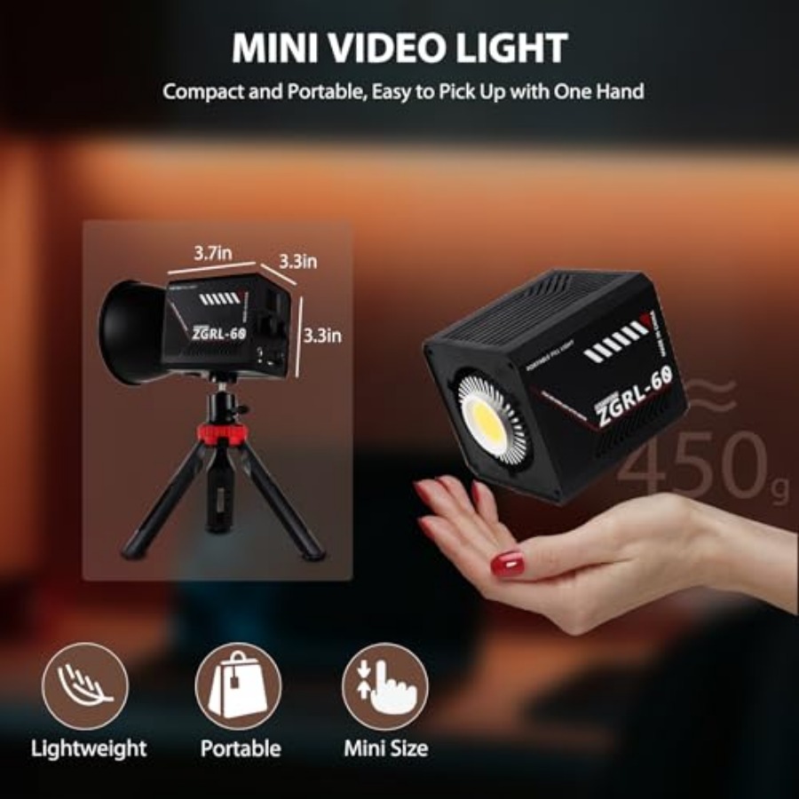 Lampu Video LED COB 60W Portab - Photography Lighting Studio ulasan dan harga