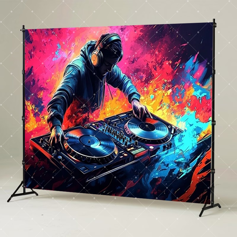 Dekorasi Pesta DJ Musik Hip Ho - Photography Lighting Box ulasan dan harga