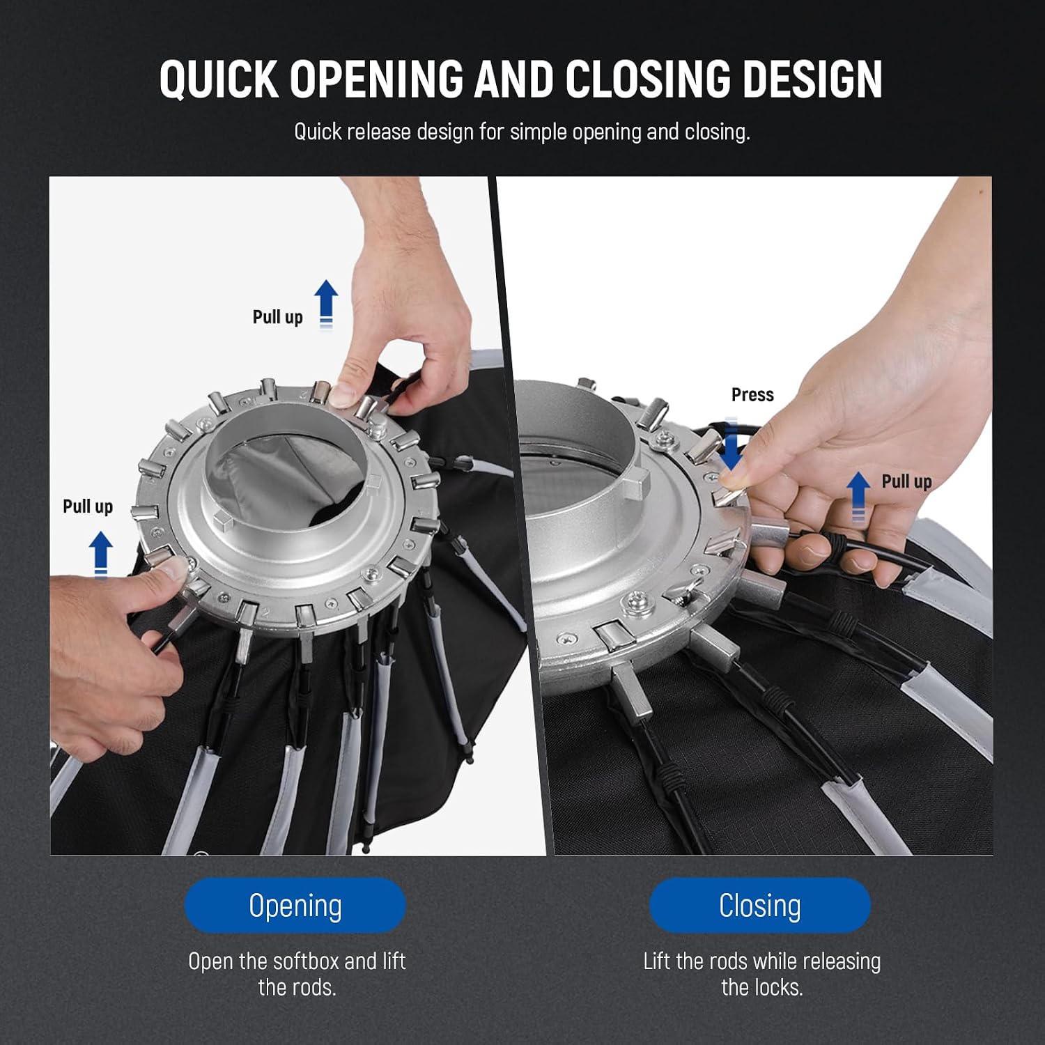 Softbox Parabola dengan Duduka - Photography Lighting Box ulasan dan harga