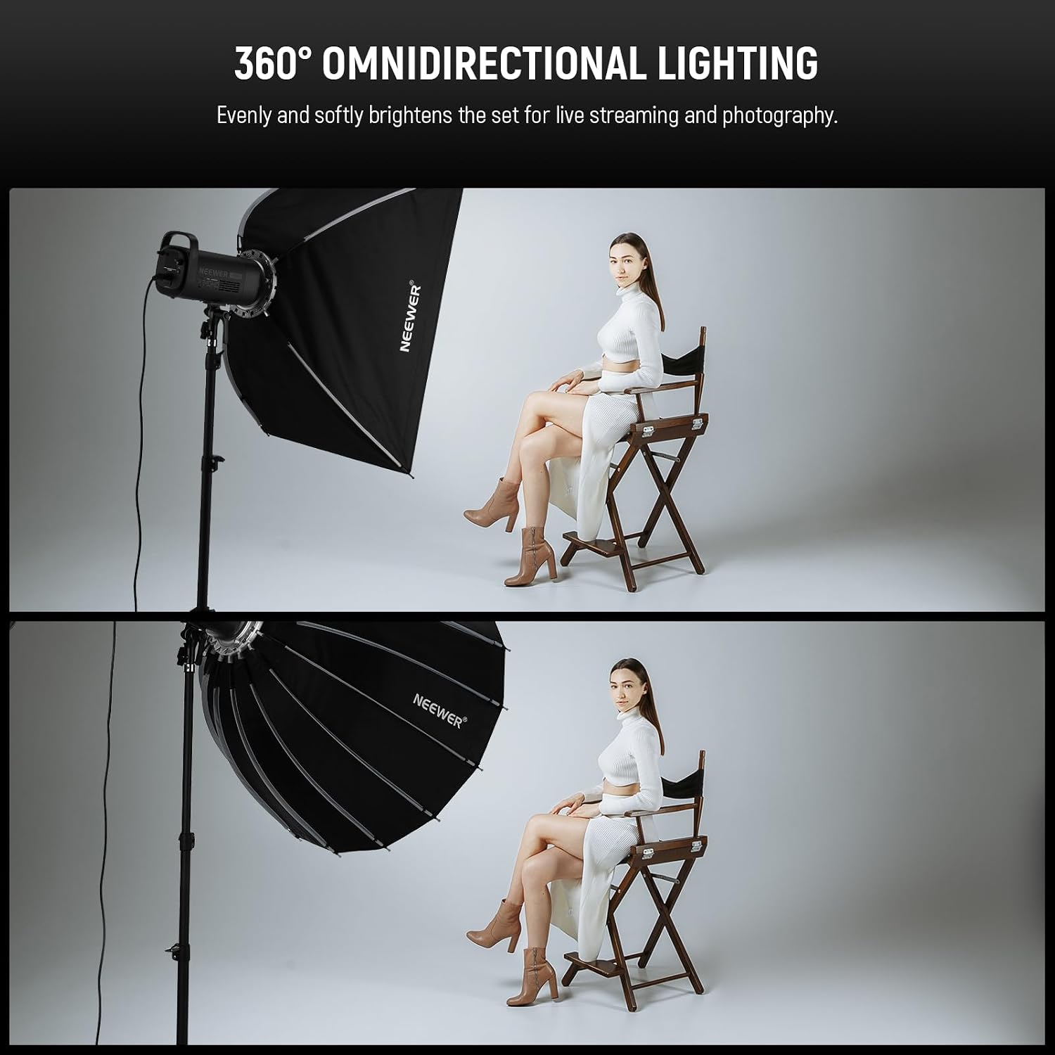 Softbox Parabola dengan Duduka - Photography Lighting Box ulasan dan harga