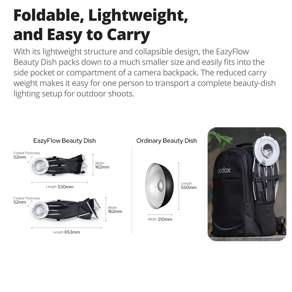 Godox EazyFlow Beauty Dish 65/ - Photography Lighting Box ulasan dan harga