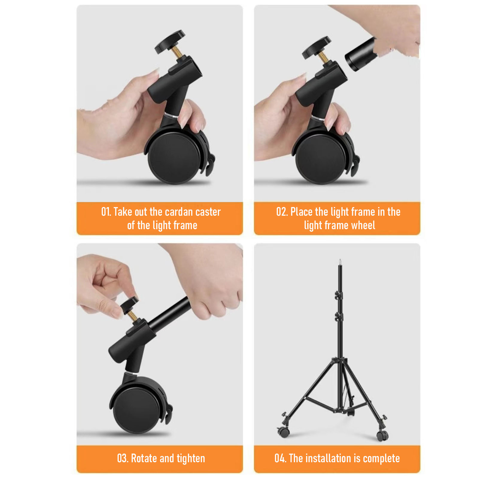 3 buah/set Roda Kastor Fleksib - Photography Lighting Tools ulasan dan harga